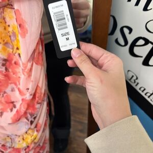 Floral Dress with Pink and Yellow Accents